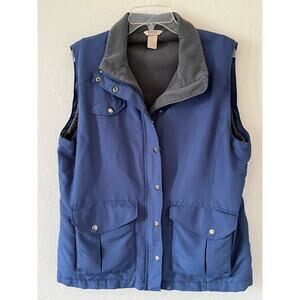 Duluth Trading Blue Fleece Lined Vest Women's Large